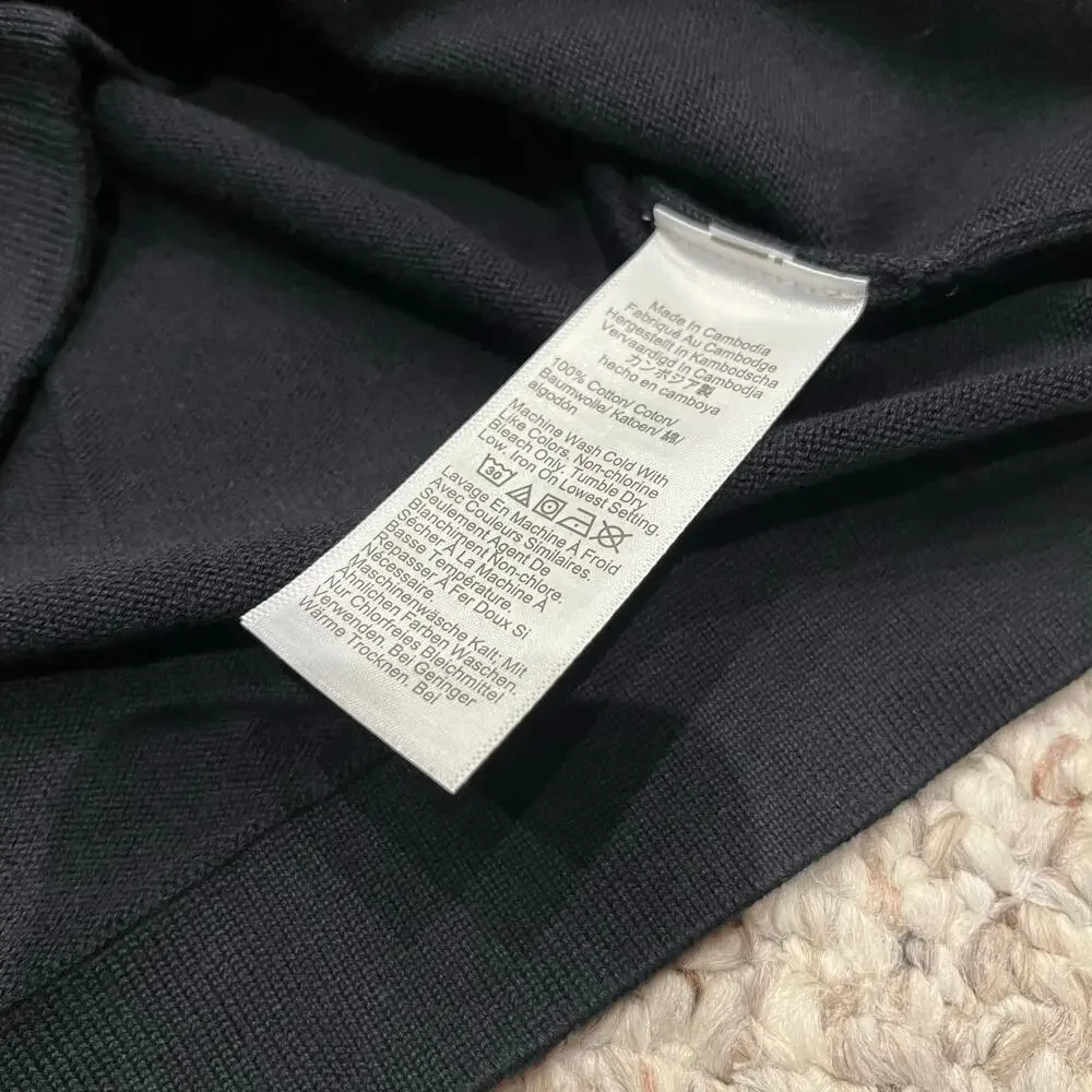 NEW J Crew Heritage Cotton Crewneck Sweater S Black Classic Preppy Casual